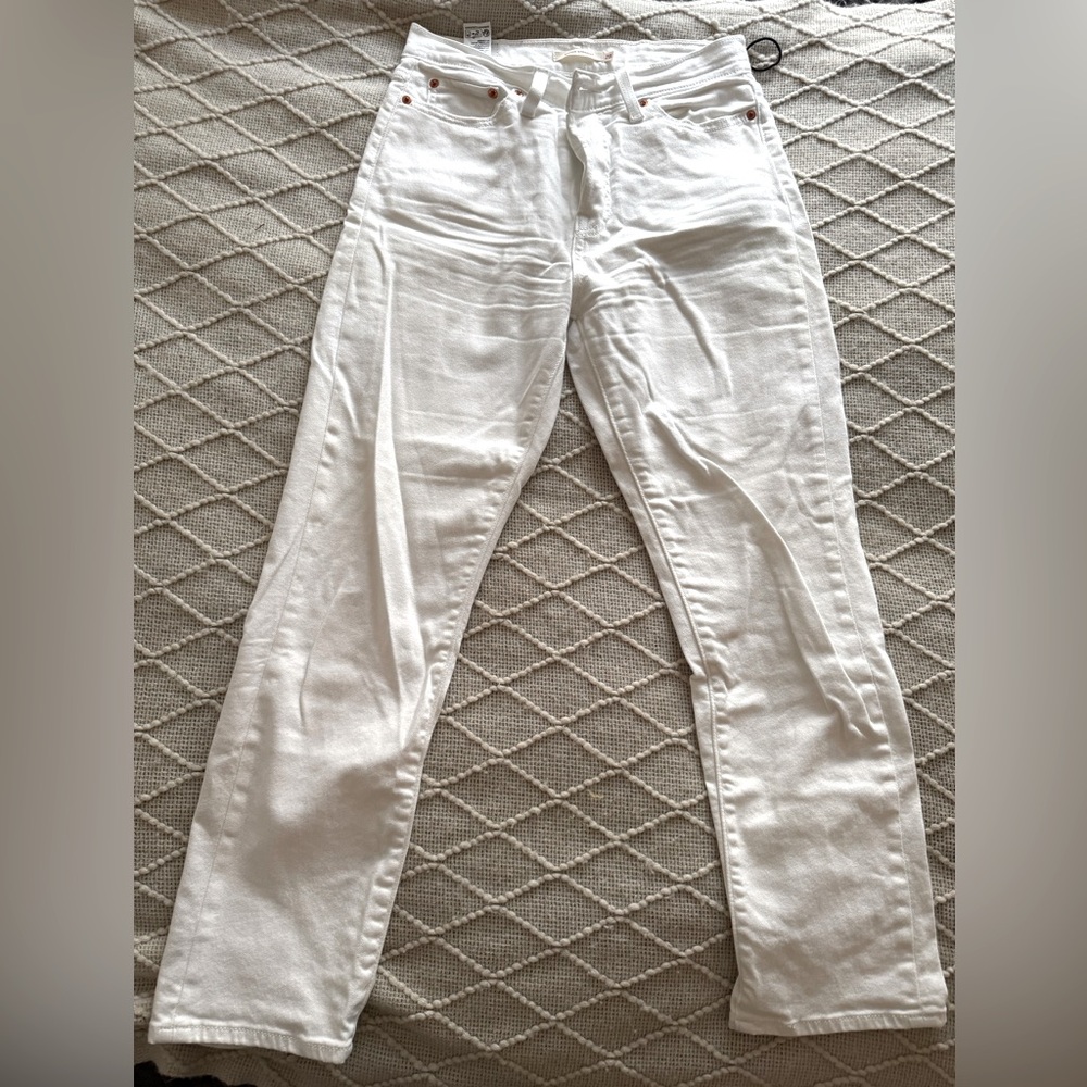 Levi’s Wedgie Straight White Jeans